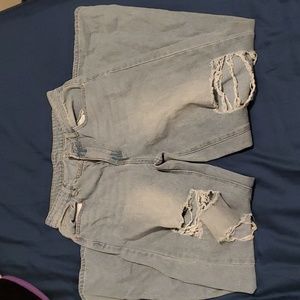 Shein Medium Light Ripped Jeans